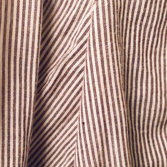 Striped Button-Down Shirt by Moda International Size M - Picture 13 of 14